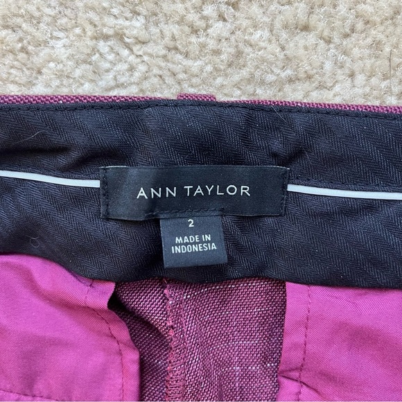 Ann Taylor Women's Burgundy Red Skinny Ankle Dress Pants - Sz 2 - EUC - Stretch - Picture 4 of 9
